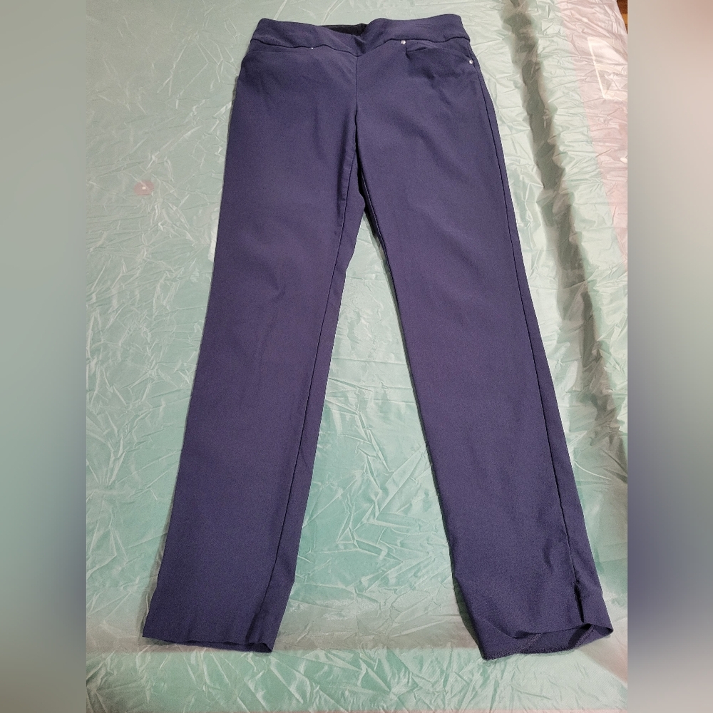 Navy PGA tour pull on pants, medium